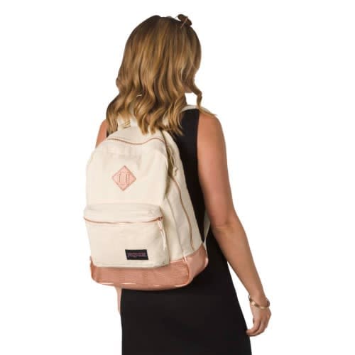 rose gold jansport backpack