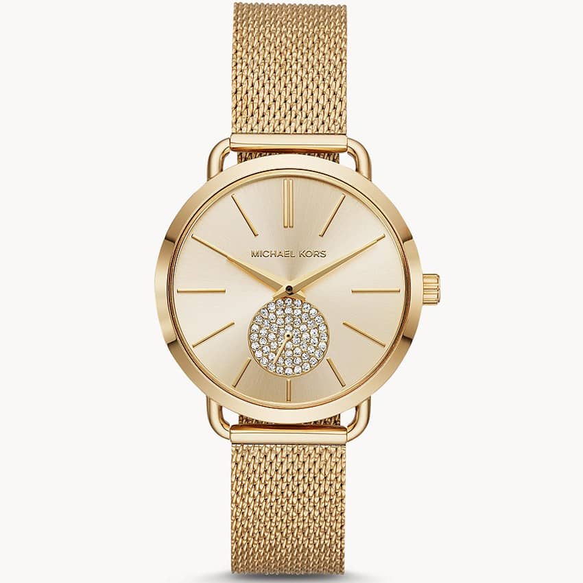 michael kors silver mesh watch